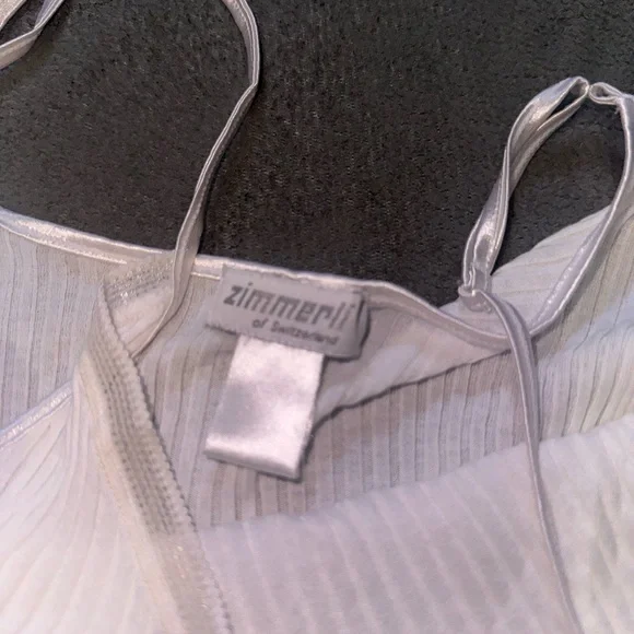 Zimmerli White Ribbed Camisole - Picture 6 of 7